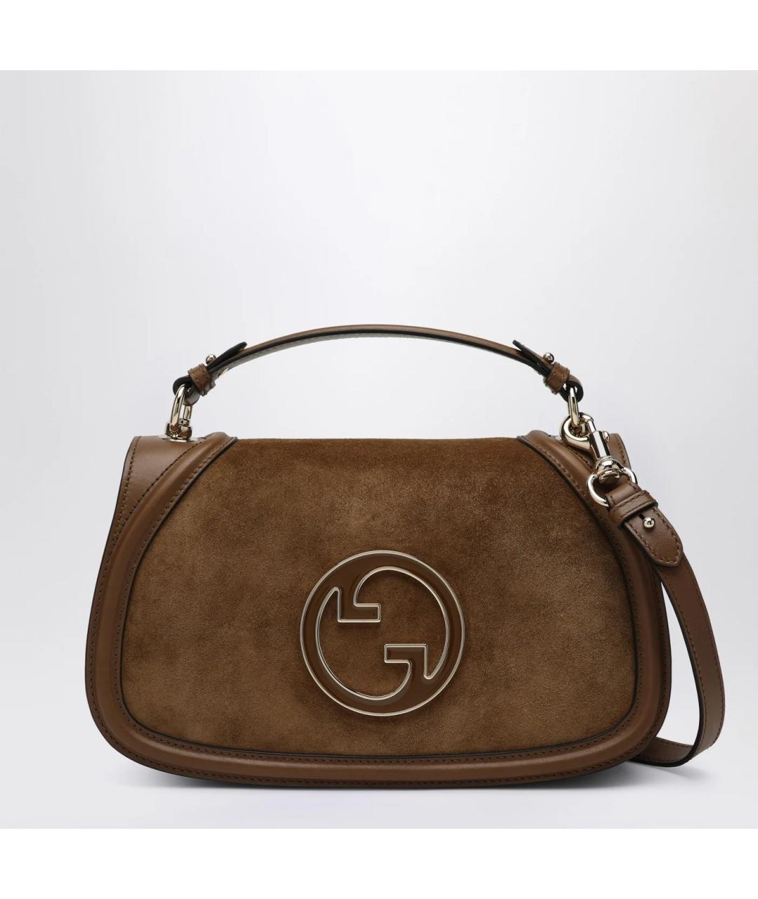 GUCCI Коричневая замшевая сумка через плечо, фото 3