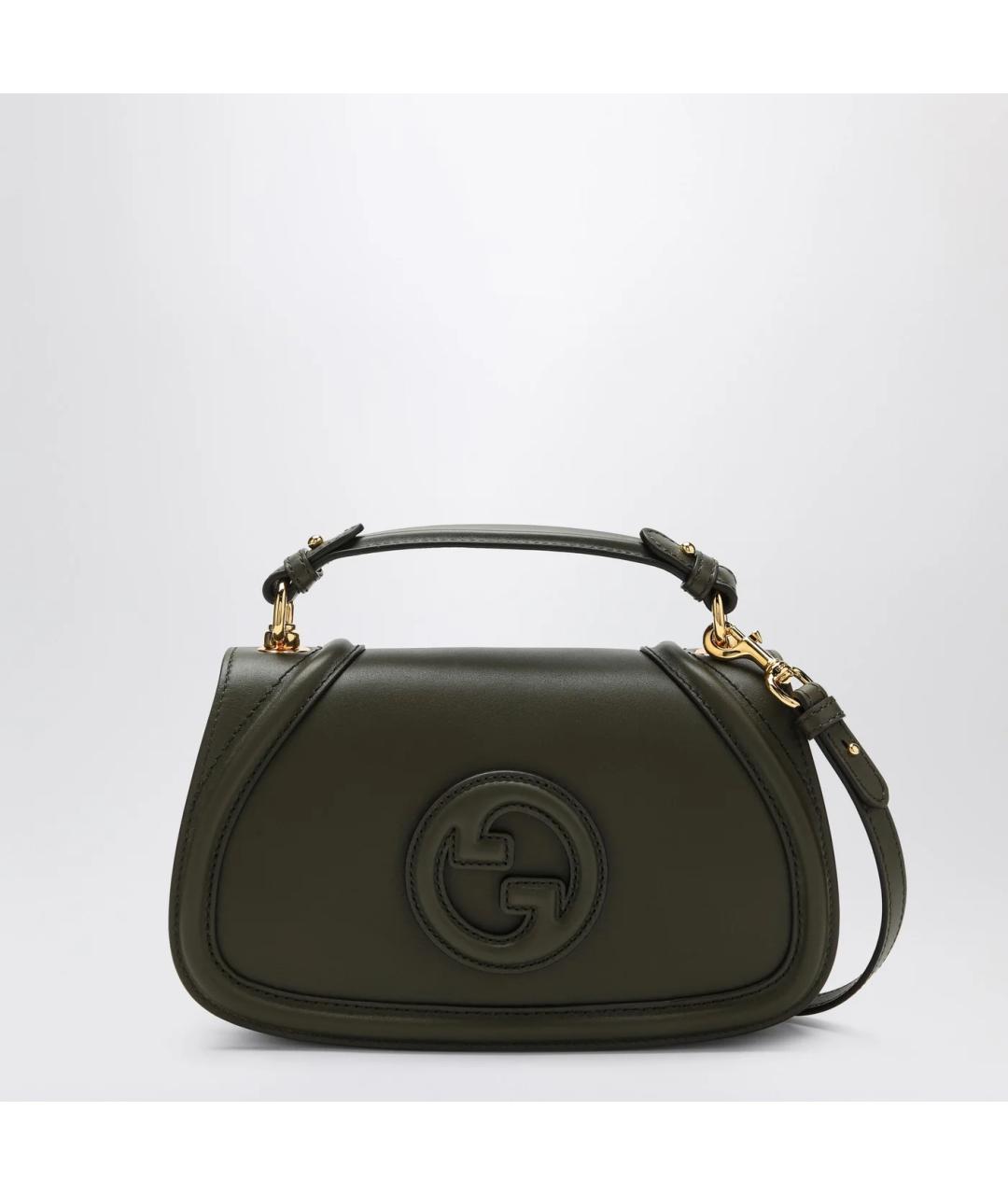 GUCCI Зеленая кожаная сумка через плечо, фото 3