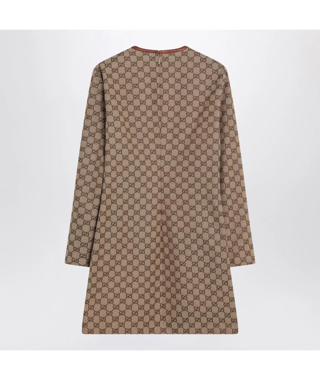 GUCCI Коричневое хлопковое повседневное платье, фото 2