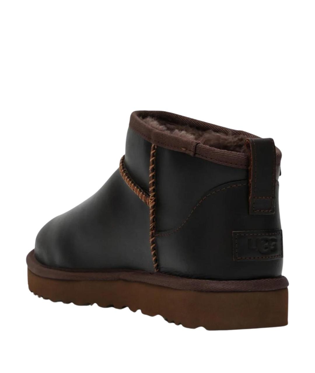 UGG AUSTRALIA Коричневые кожаные сапоги, фото 2