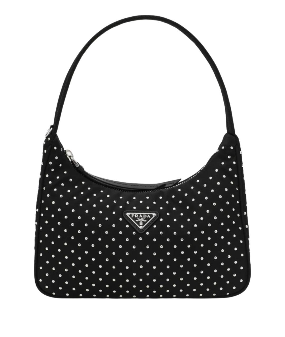 PRADA Черная синтетическая сумка с короткими ручками, фото 1