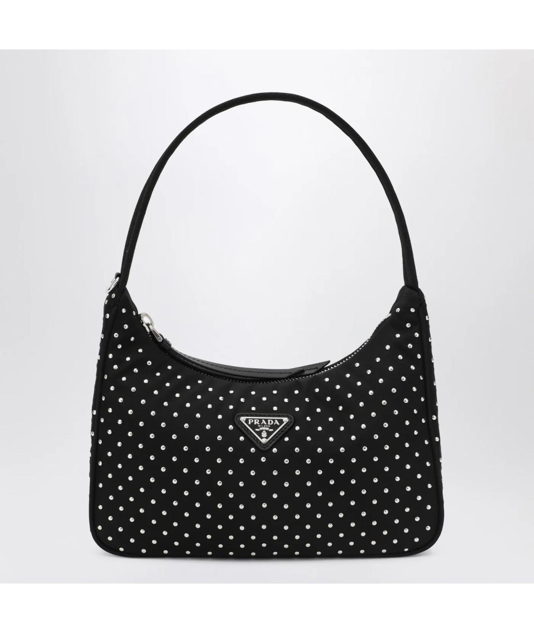 PRADA Черная синтетическая сумка с короткими ручками, фото 3