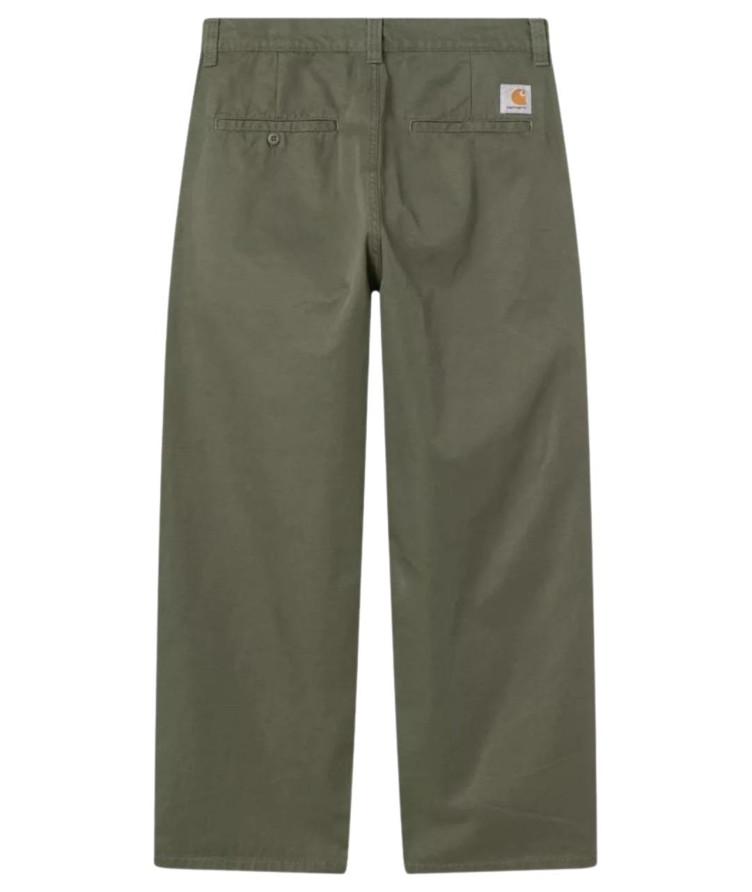 CARHARTT WIP Зеленые хлопковые повседневные брюки, фото 2