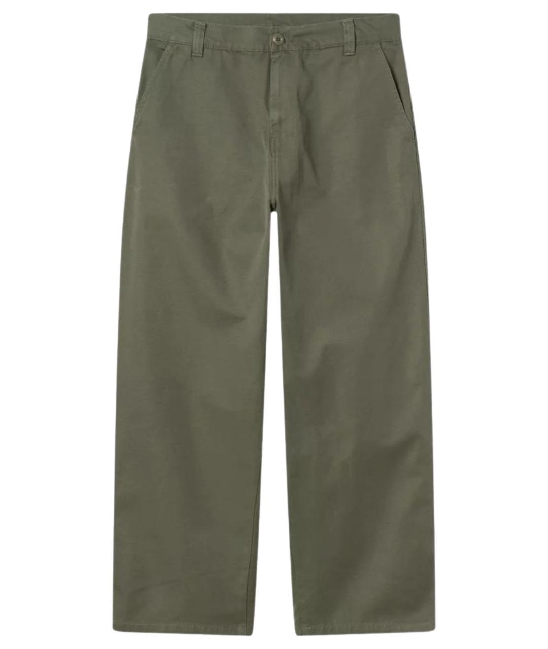 CARHARTT WIP Зеленые хлопковые повседневные брюки, фото 1