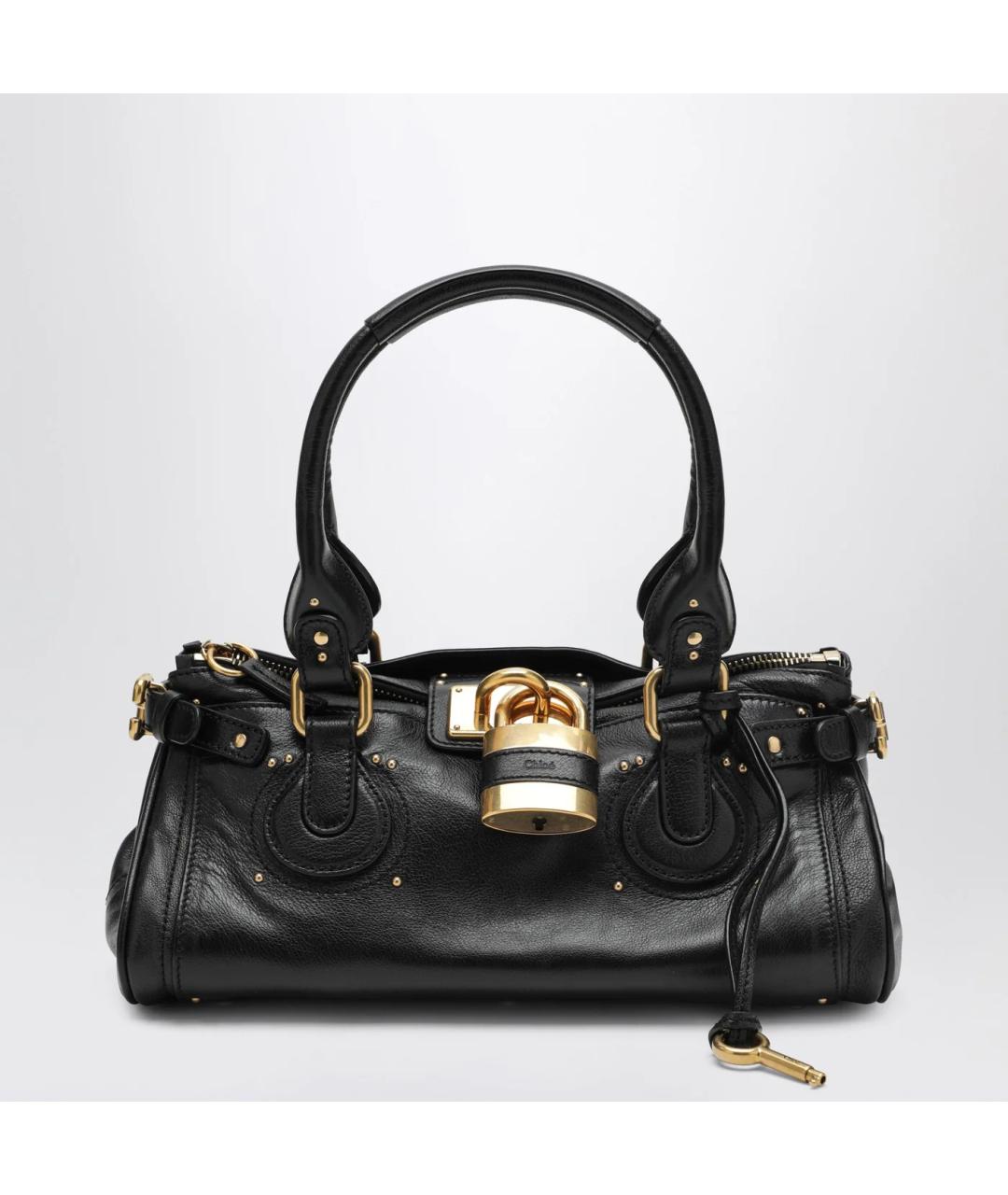CHLOE Черная кожаная сумка через плечо, фото 3