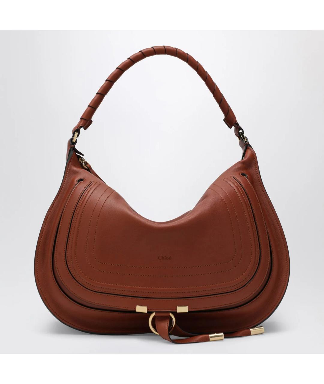CHLOE Коричневая кожаная сумка через плечо, фото 3