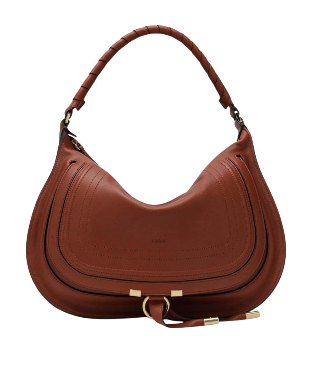CHLOE Коричневая кожаная сумка через плечо, фото 1
