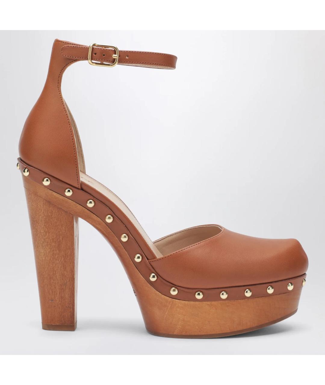 CHLOE Коричневые кожаные туфли, фото 3