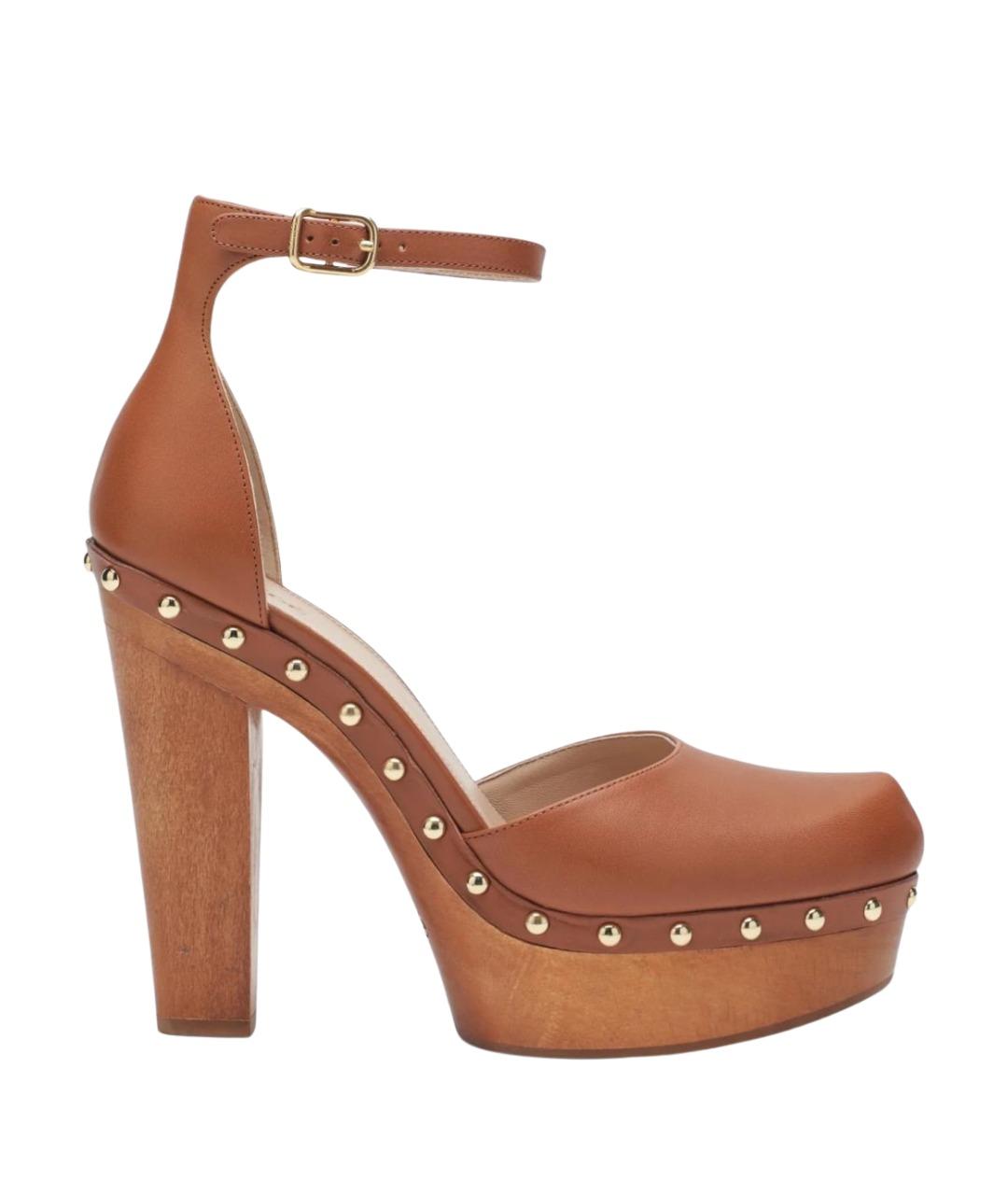 CHLOE Коричневые кожаные туфли, фото 1