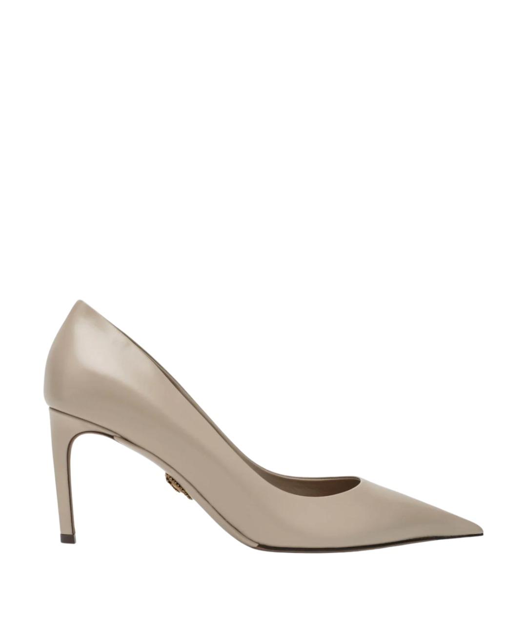 DOLCE&GABBANA Бежевые кожаные туфли, фото 1