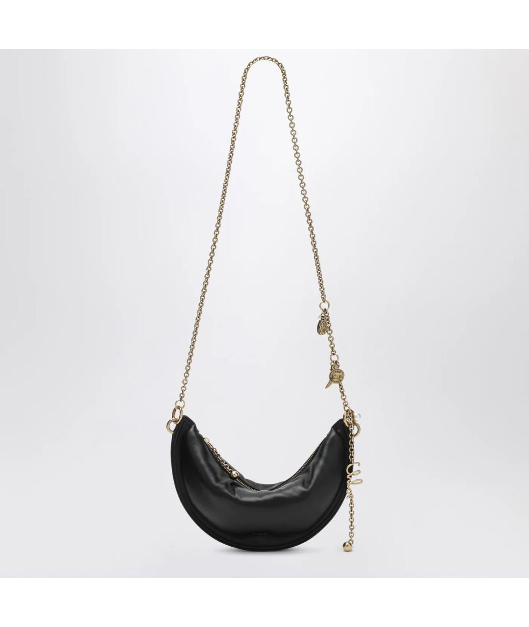 CHLOE Черная кожаная сумка через плечо, фото 3