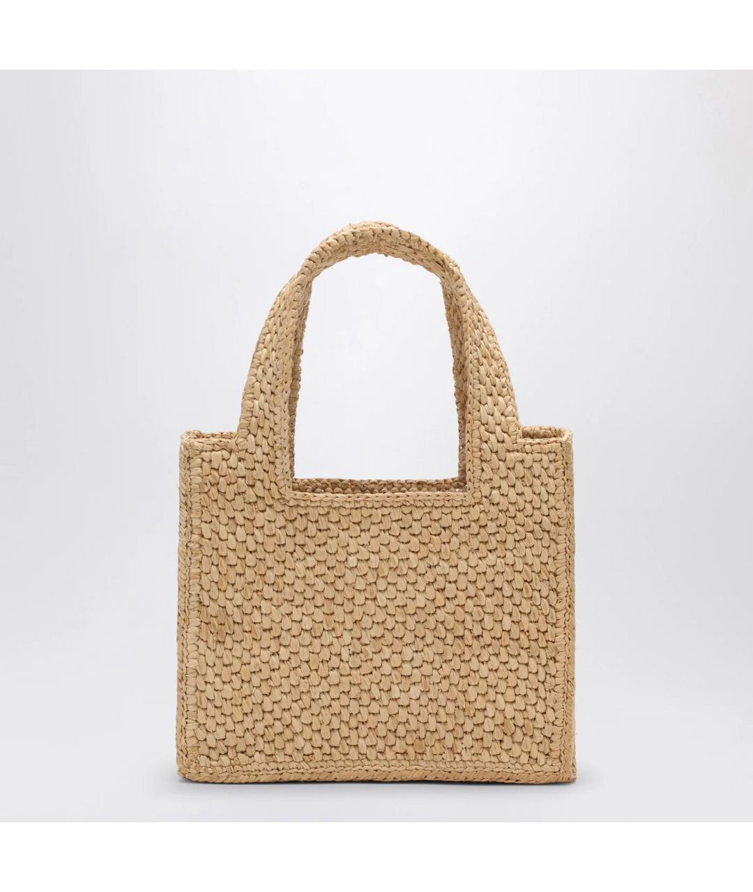 LOEWE Бежевая пелетеная сумка тоут, фото 2