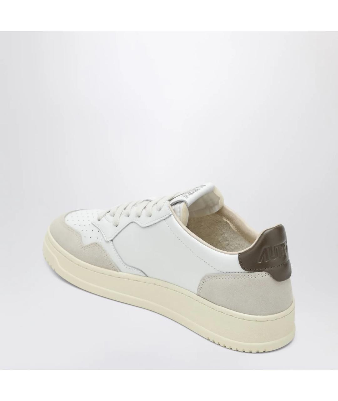 AUTRY Белые кожаные низкие кроссовки / кеды, фото 2