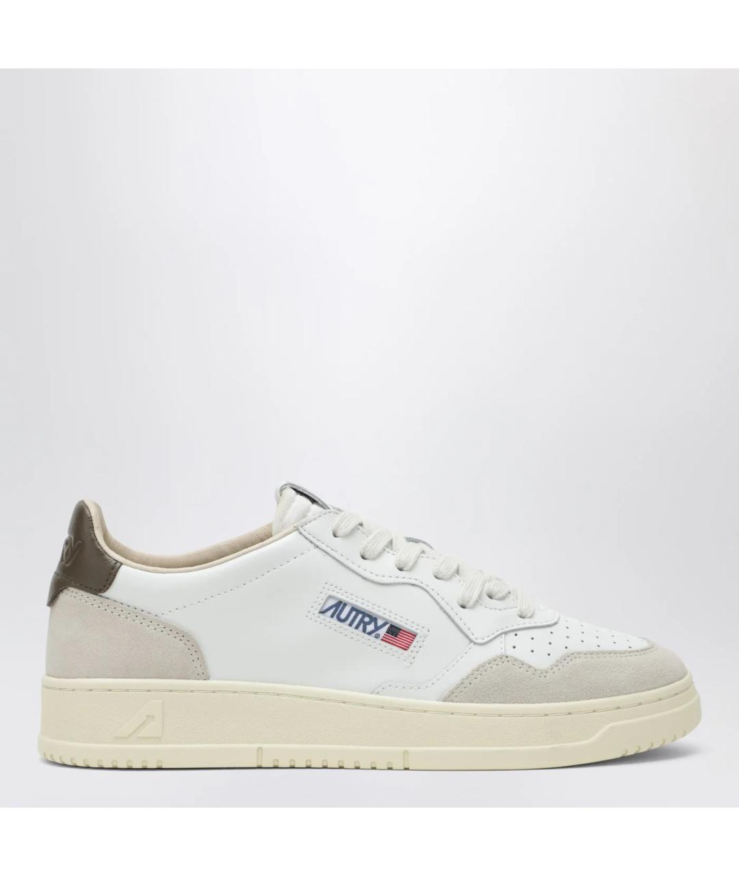 AUTRY Белые кожаные низкие кроссовки / кеды, фото 3