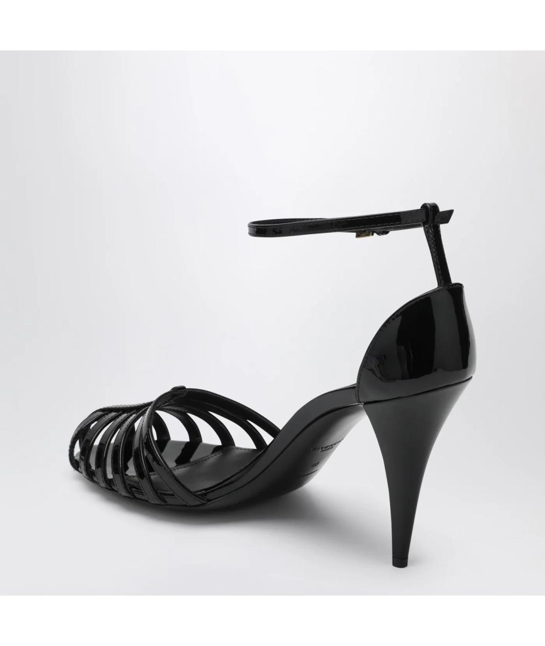 GIVENCHY Черные босоножки из лакированной кожи, фото 2