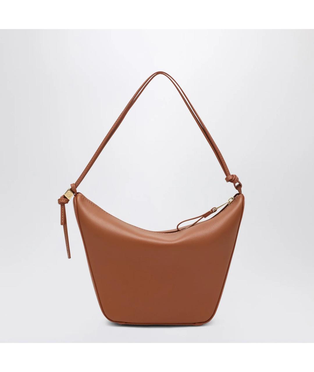 LOEWE Коричневая кожаная сумка через плечо, фото 2