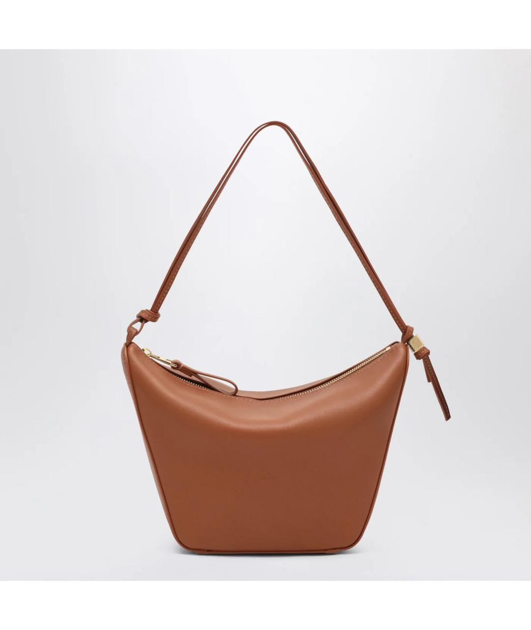 LOEWE Коричневая кожаная сумка через плечо, фото 3