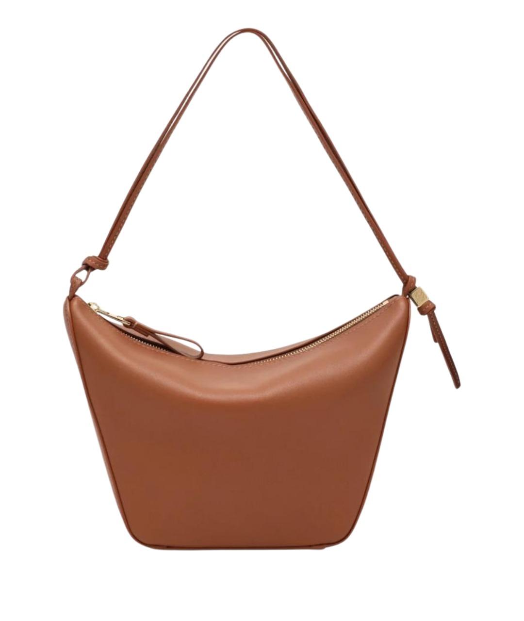 LOEWE Коричневая кожаная сумка через плечо, фото 1