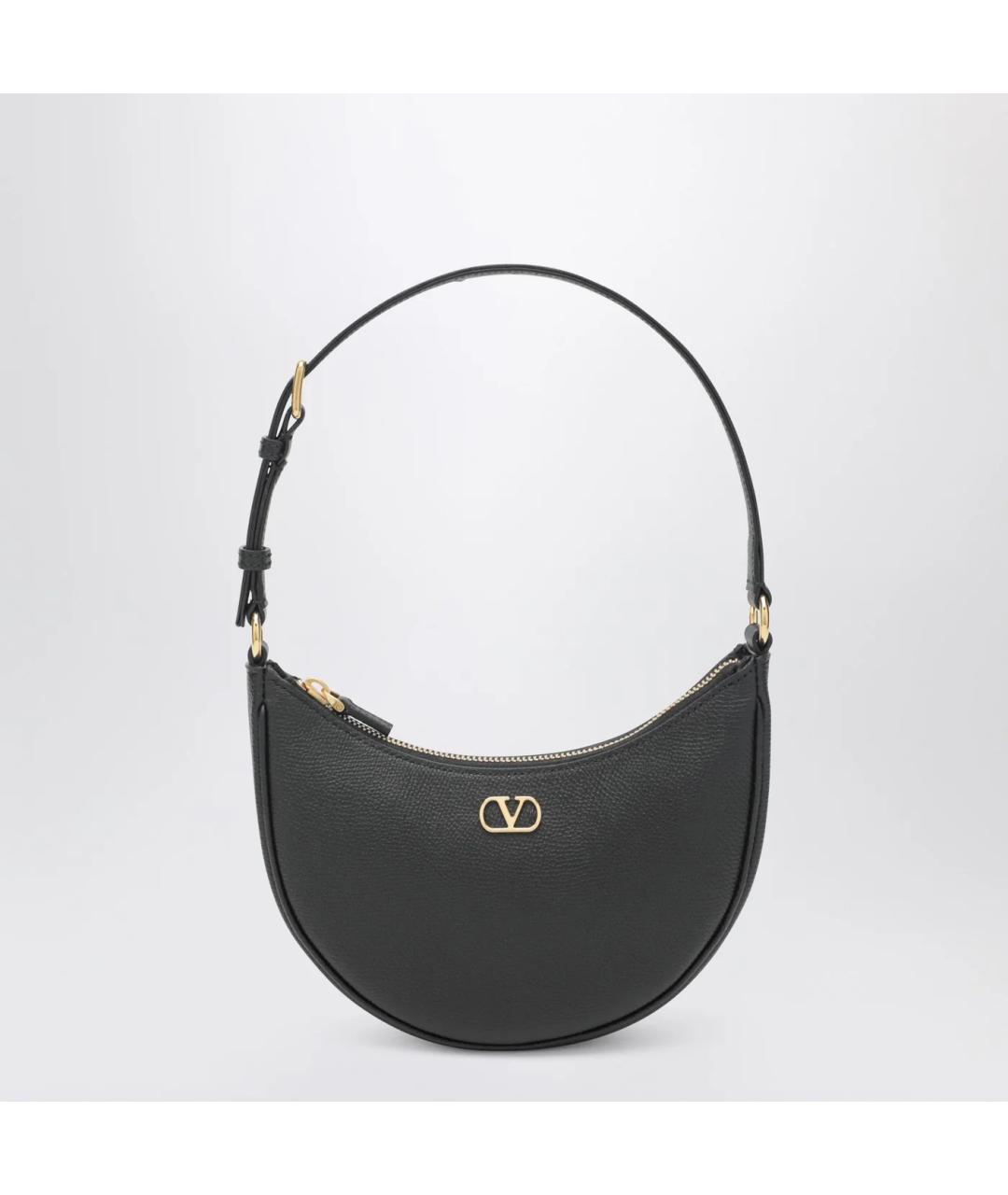 VALENTINO Черная кожаная сумка через плечо, фото 3