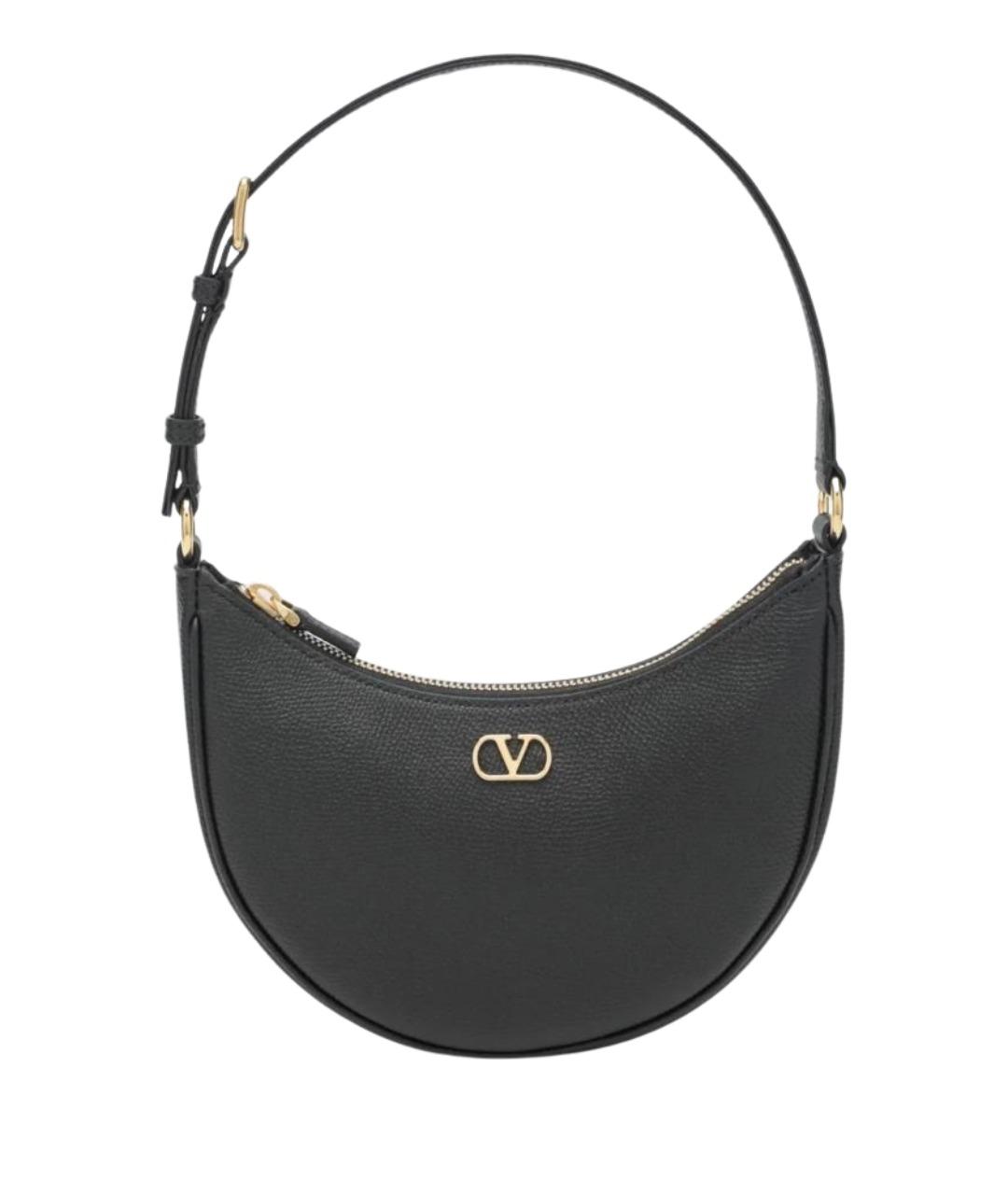 VALENTINO Черная кожаная сумка через плечо, фото 1