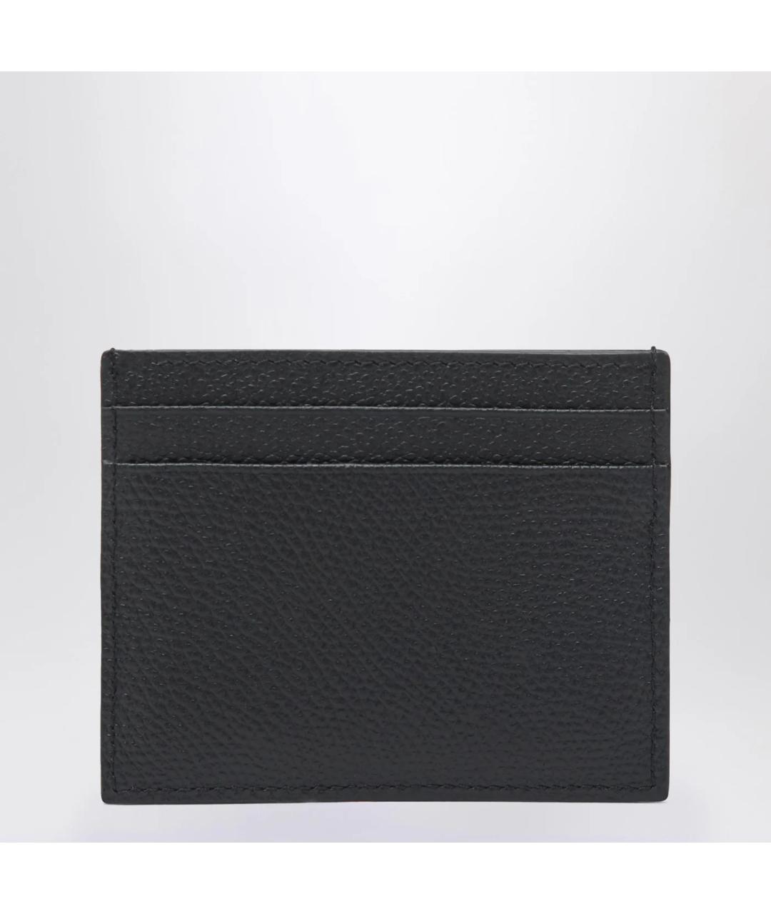 VALENTINO Черный кожаный кардхолдер, фото 2