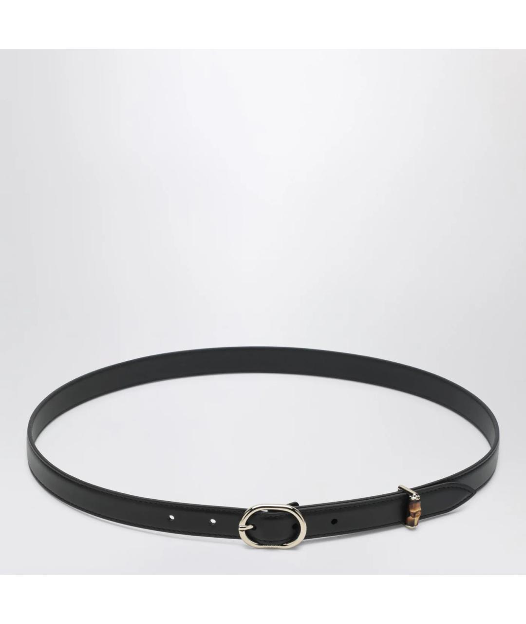 GUCCI Черный кожаный ремень, фото 3