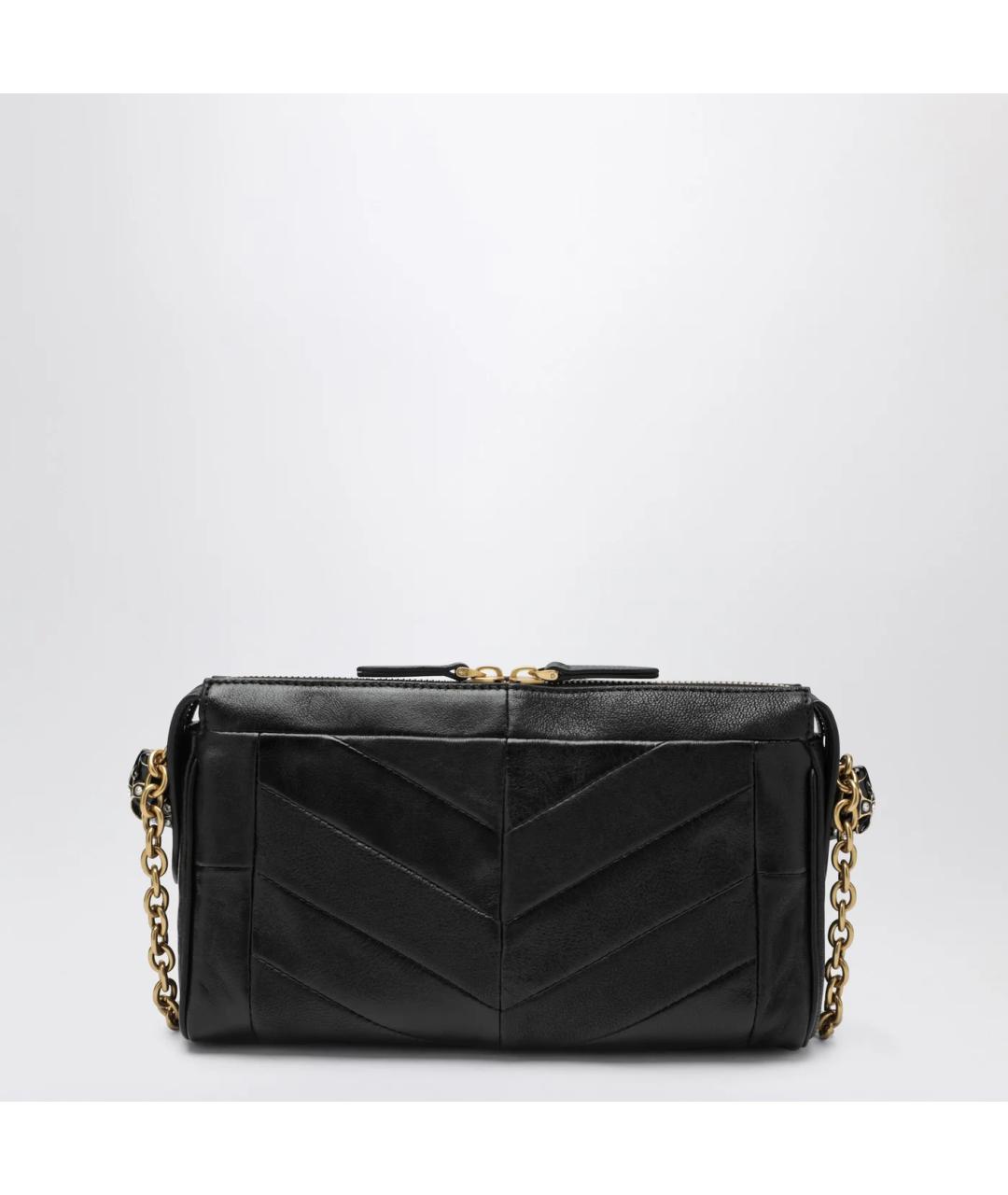 VALENTINO Черная кожаная сумка через плечо, фото 2
