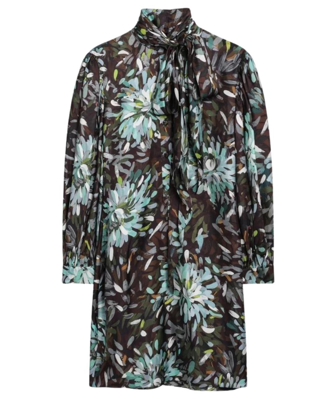 GUCCI Зеленые коктейльное платье, фото 1