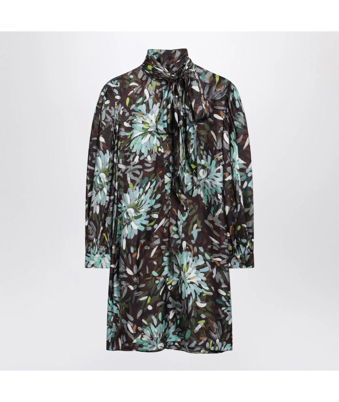 GUCCI Зеленые коктейльное платье, фото 3