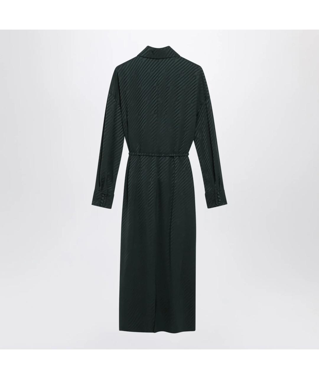 GUCCI Зеленые шелковое повседневное платье, фото 2