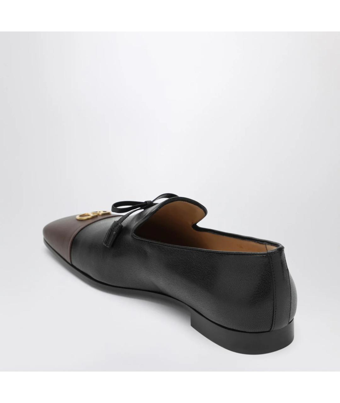 VALENTINO Черные кожаные лоферы, фото 2
