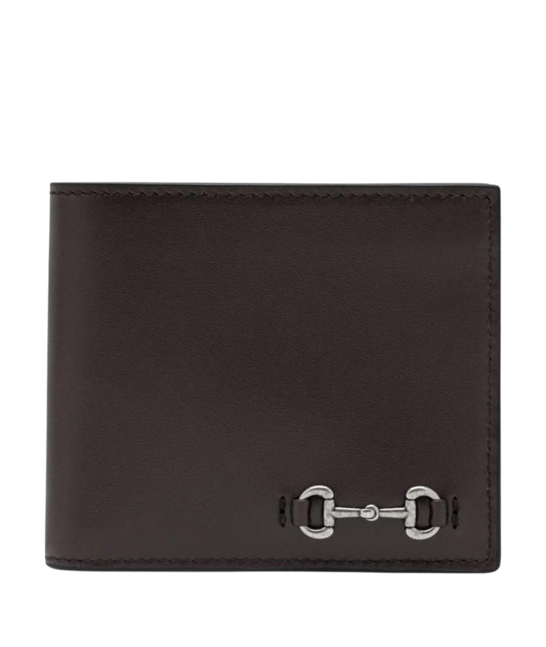 GUCCI Коричневый кожаный кошелек, фото 1