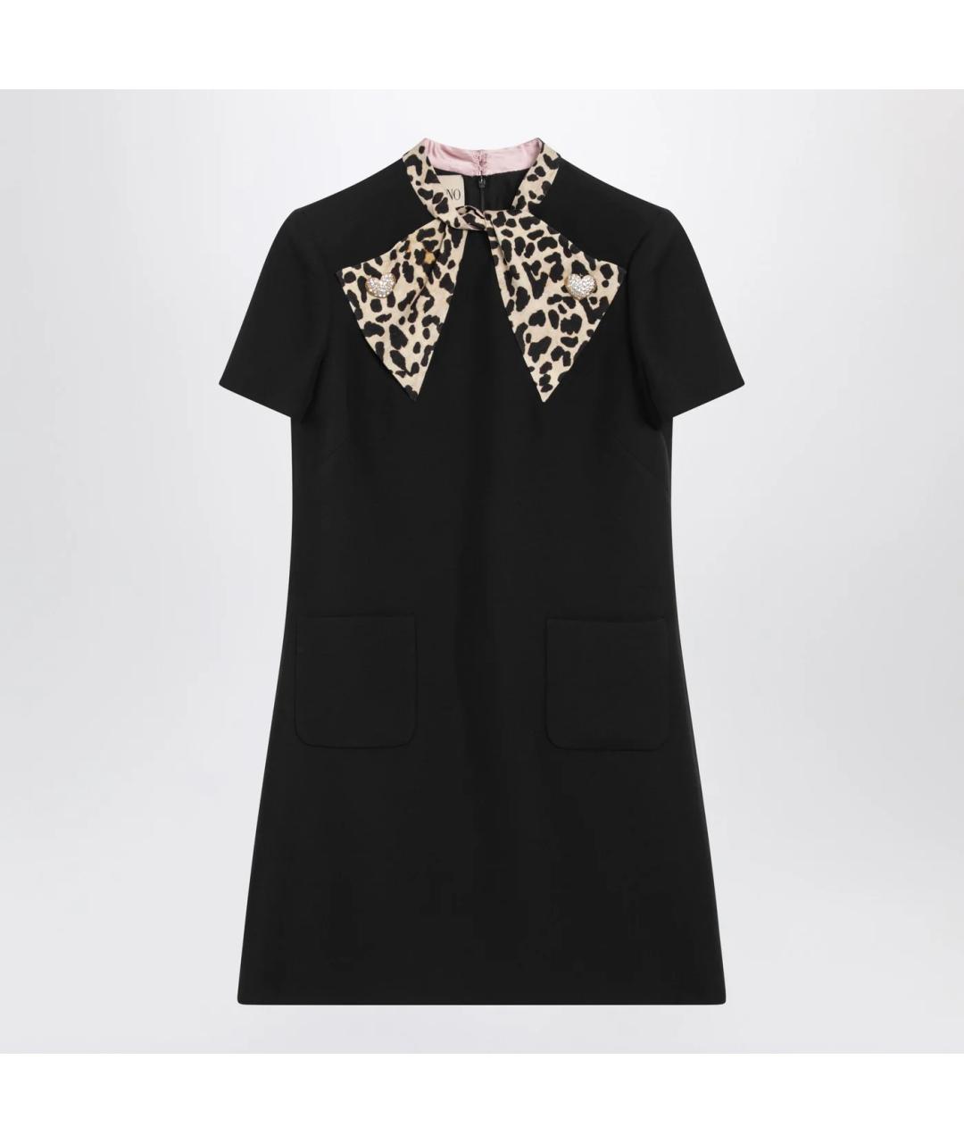 VALENTINO Черное шерстяное коктейльное платье, фото 3