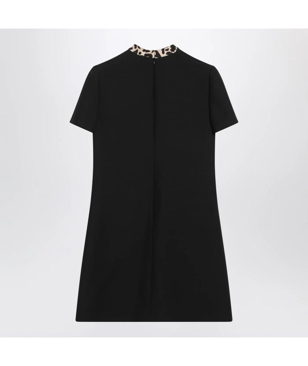 VALENTINO Черное шерстяное коктейльное платье, фото 2