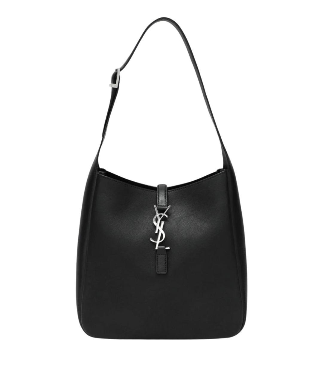 SAINT LAURENT Черная кожаная сумка через плечо, фото 1