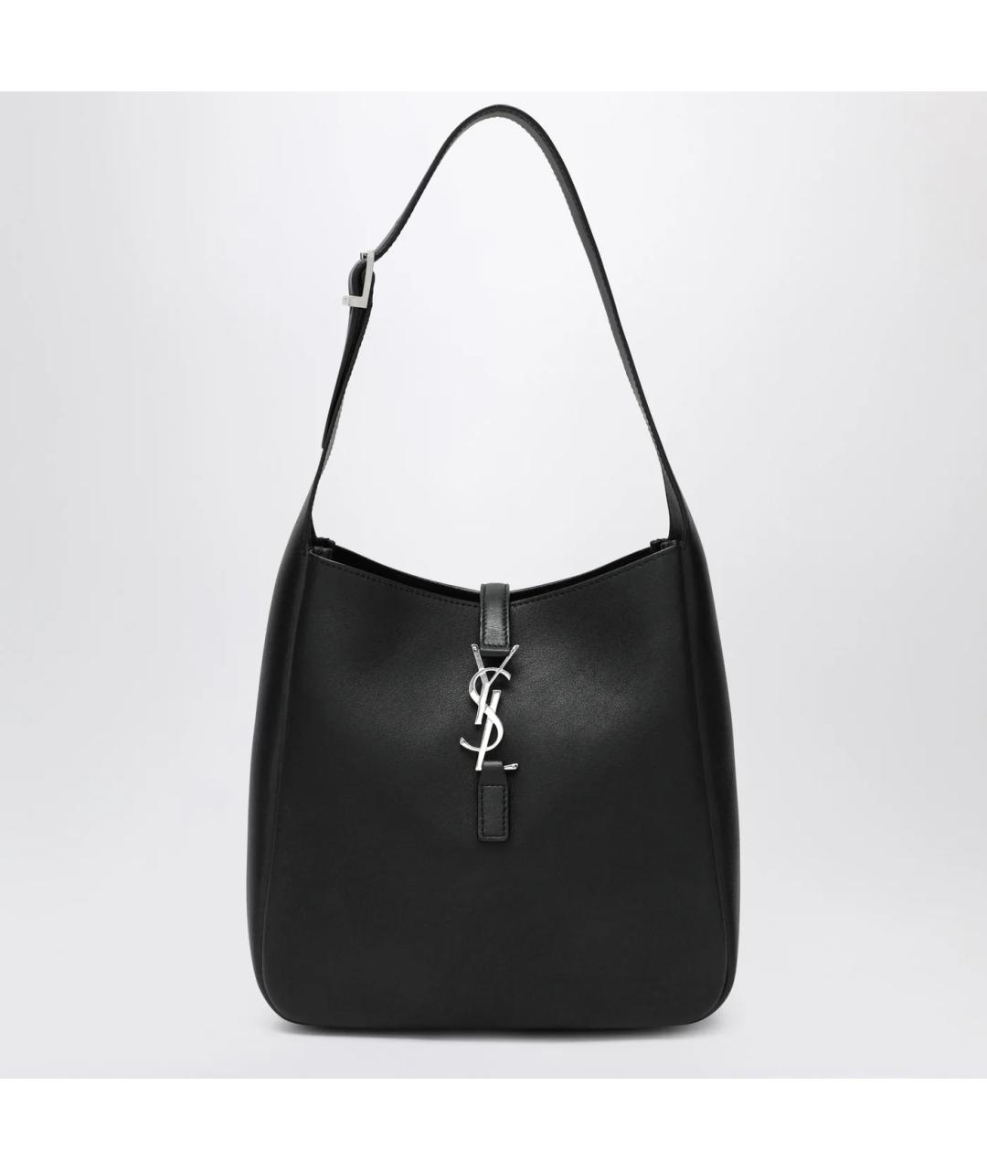 SAINT LAURENT Черная кожаная сумка через плечо, фото 3