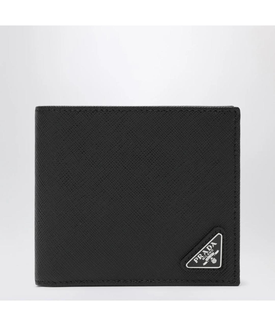PRADA Черный кожаный кошелек, фото 3