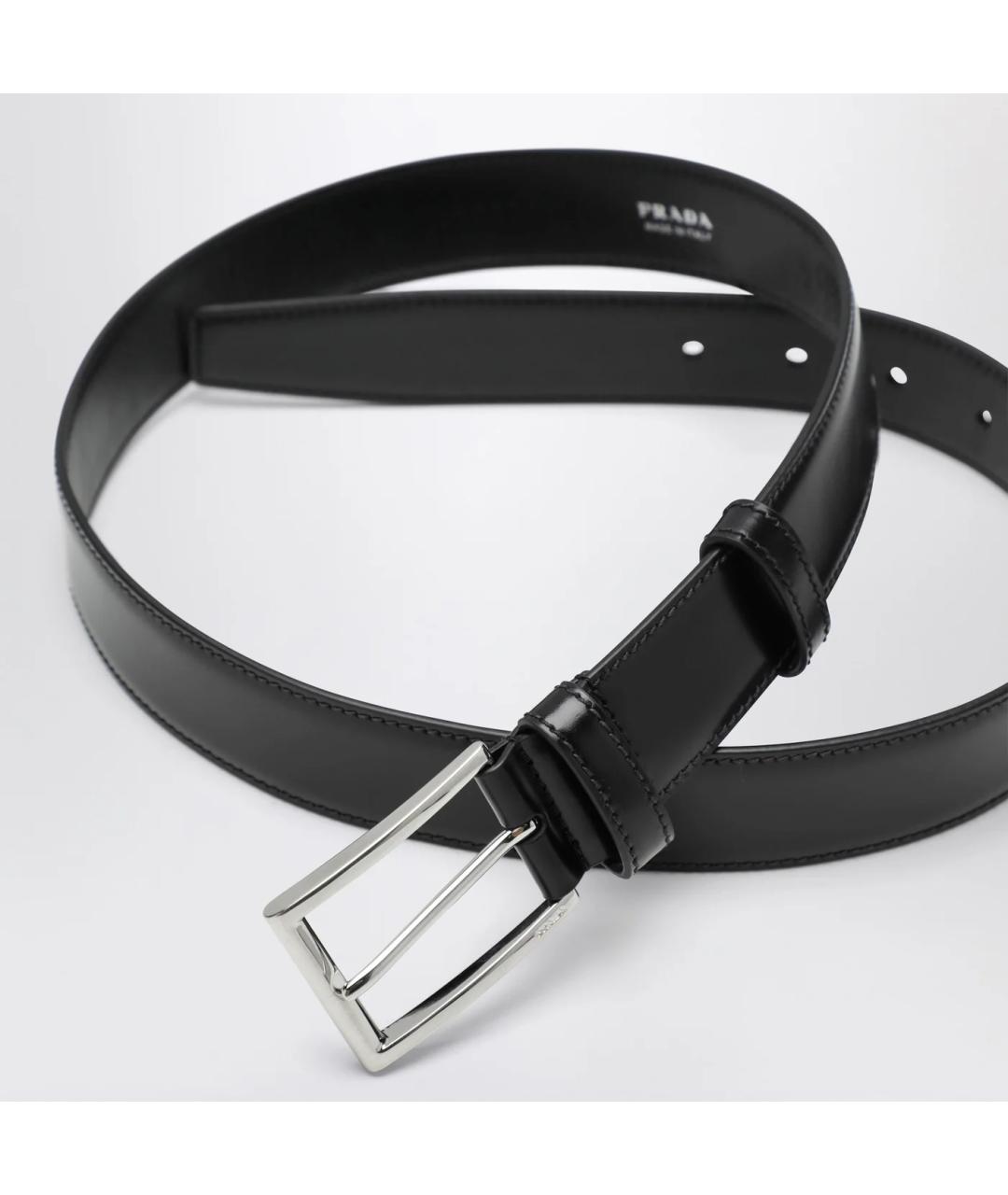 PRADA Черный кожаный ремень, фото 2
