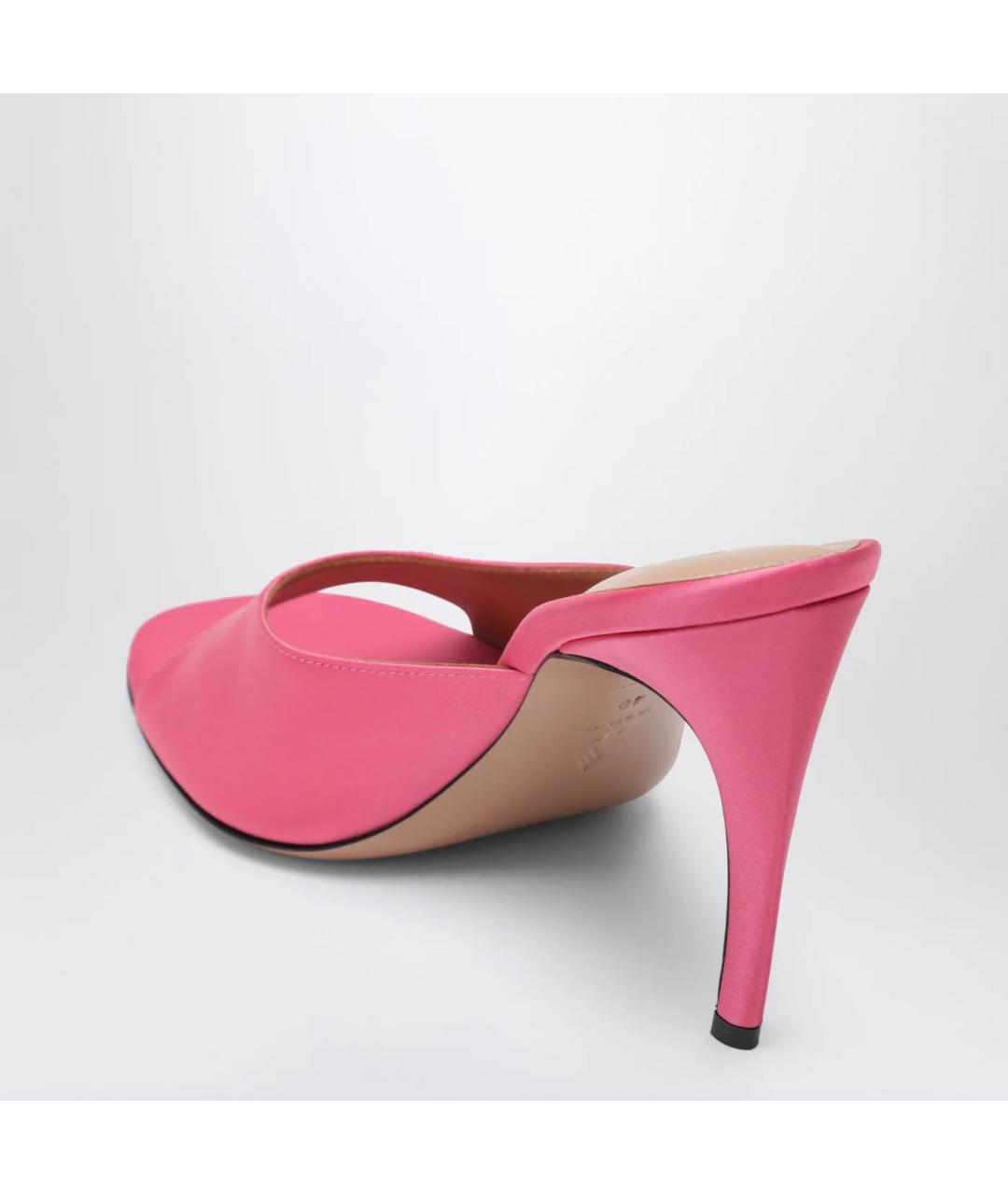 THE ATTICO Розовые текстильные мюли, фото 2