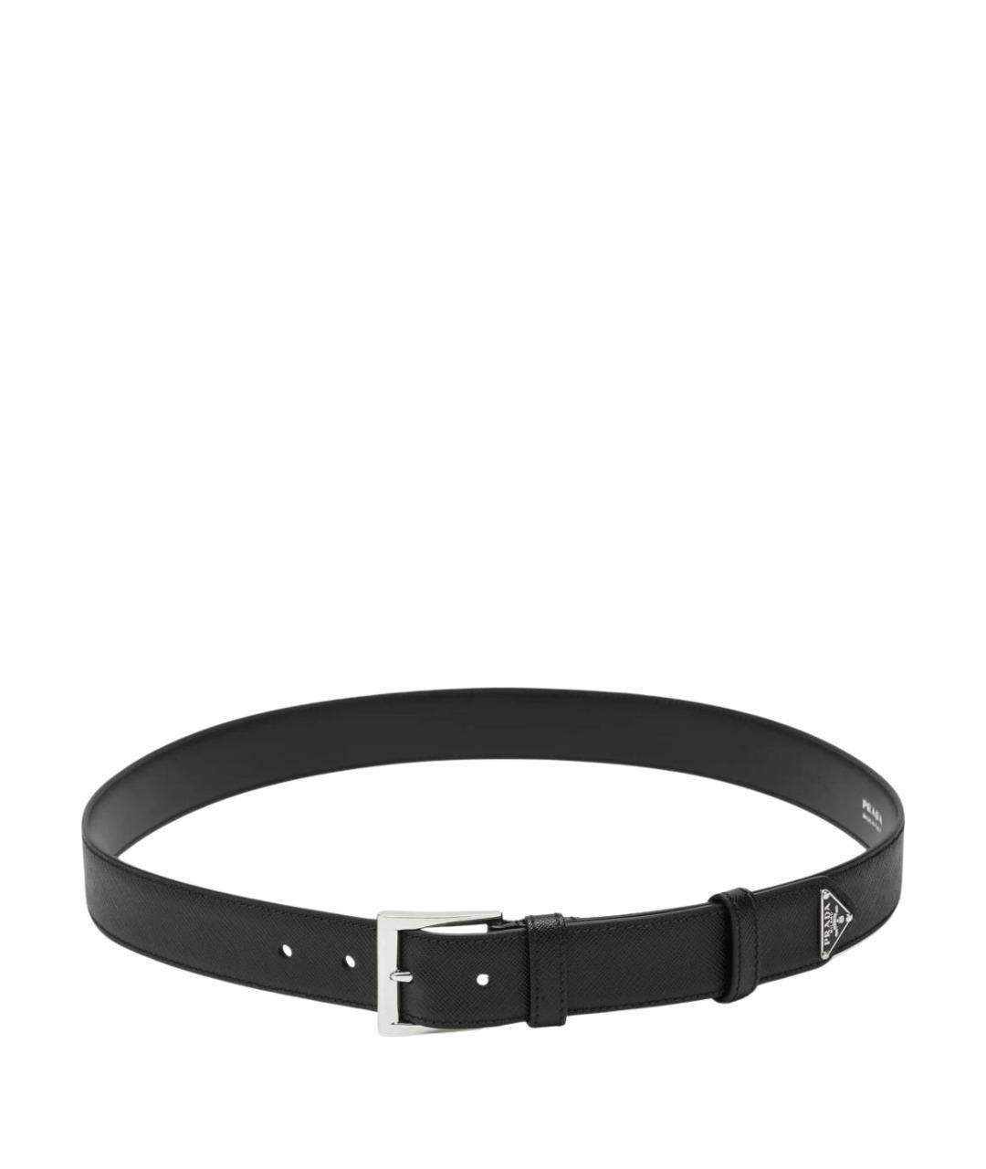 PRADA Черный кожаный ремень, фото 1