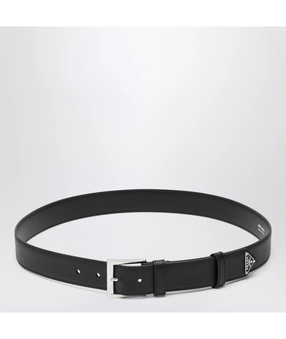 PRADA Черный кожаный ремень, фото 3