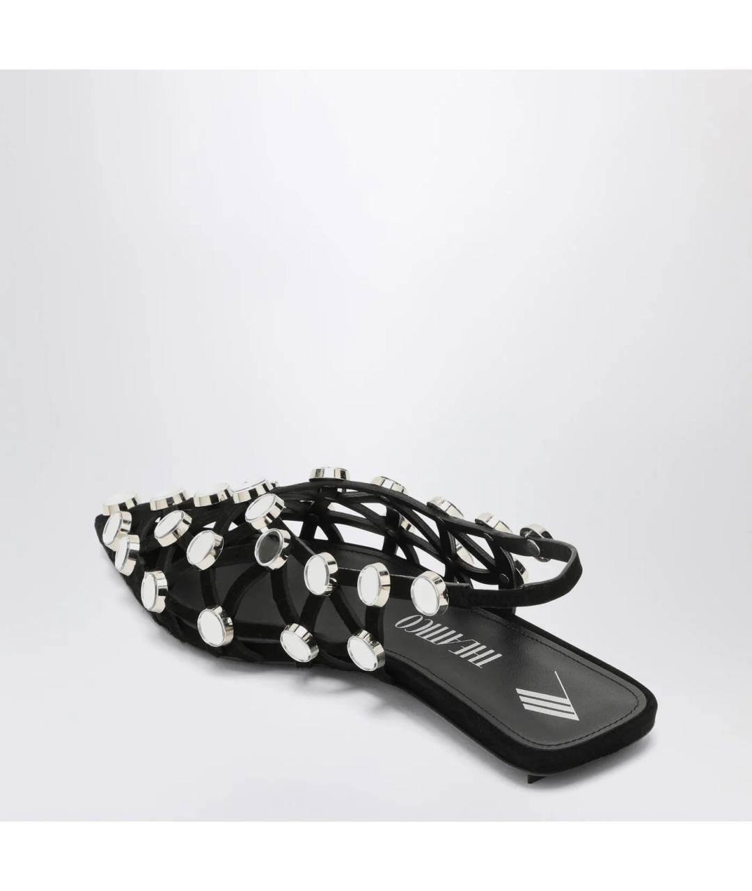 THE ATTICO Черные замшевые балетки, фото 2