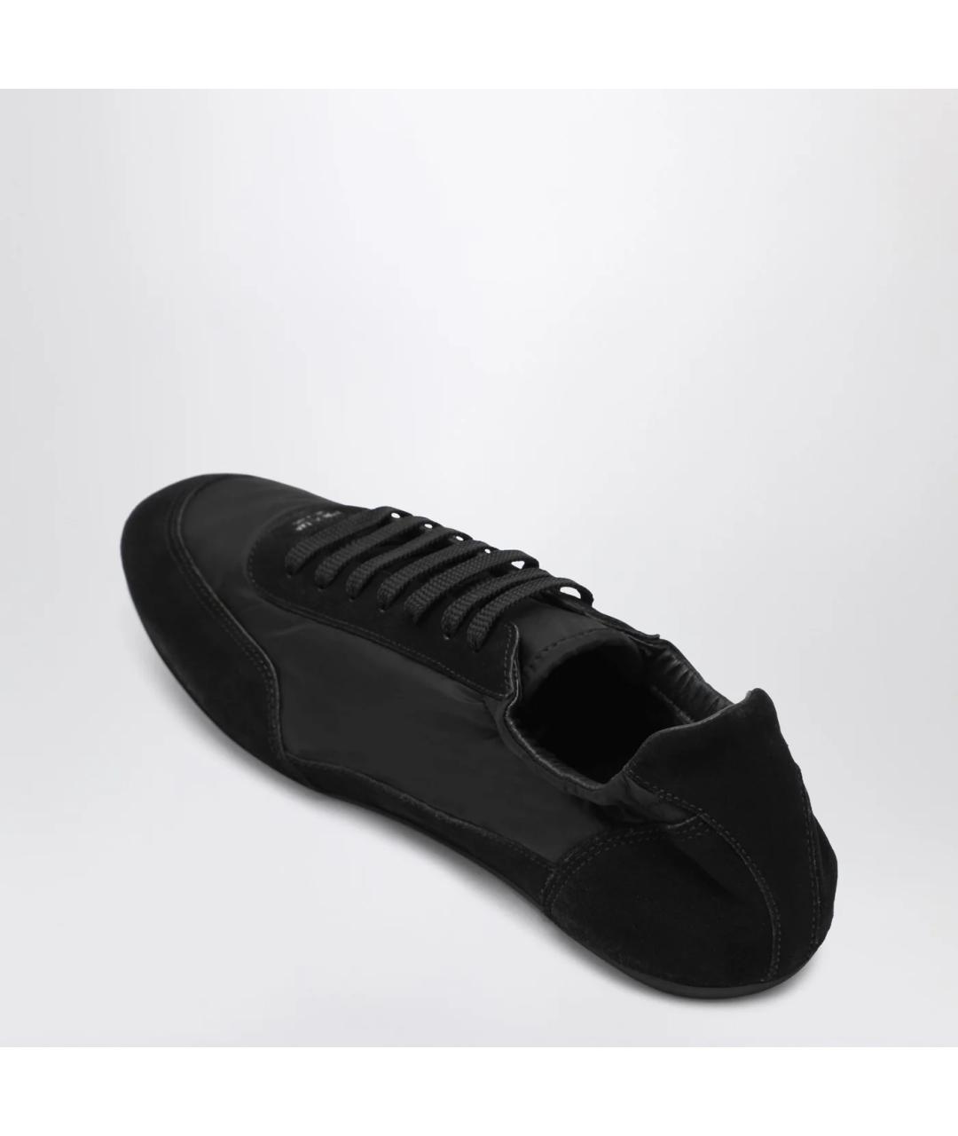 PRADA Черные синтетические низкие кроссовки / кеды, фото 2