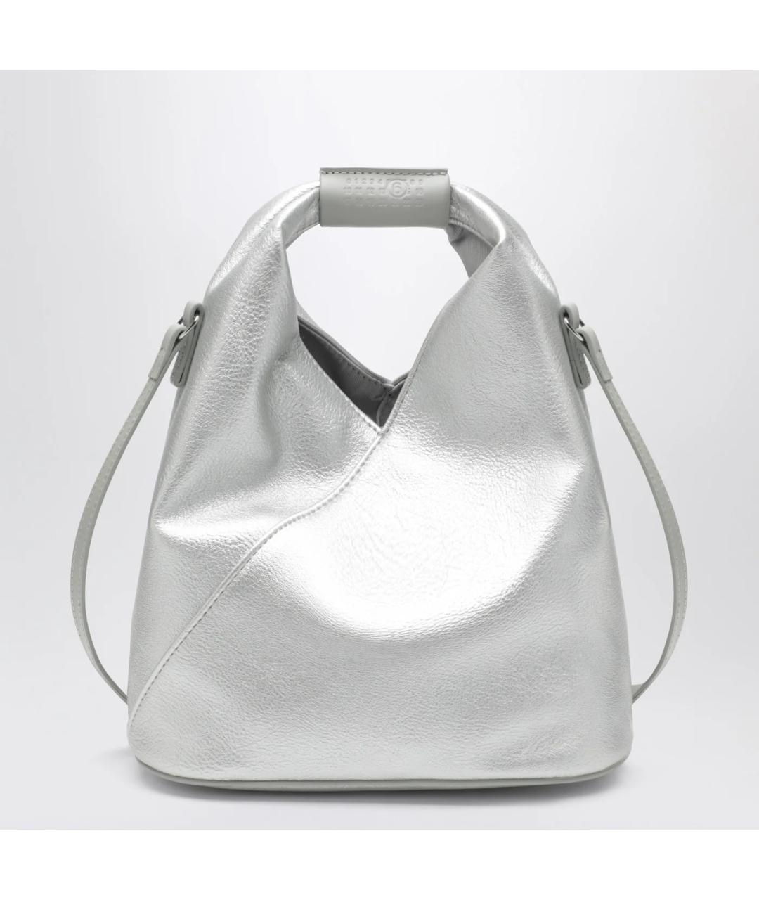MM6 MAISON MARGIELA Серебряная сумка тоут из искусственной кожи, фото 3