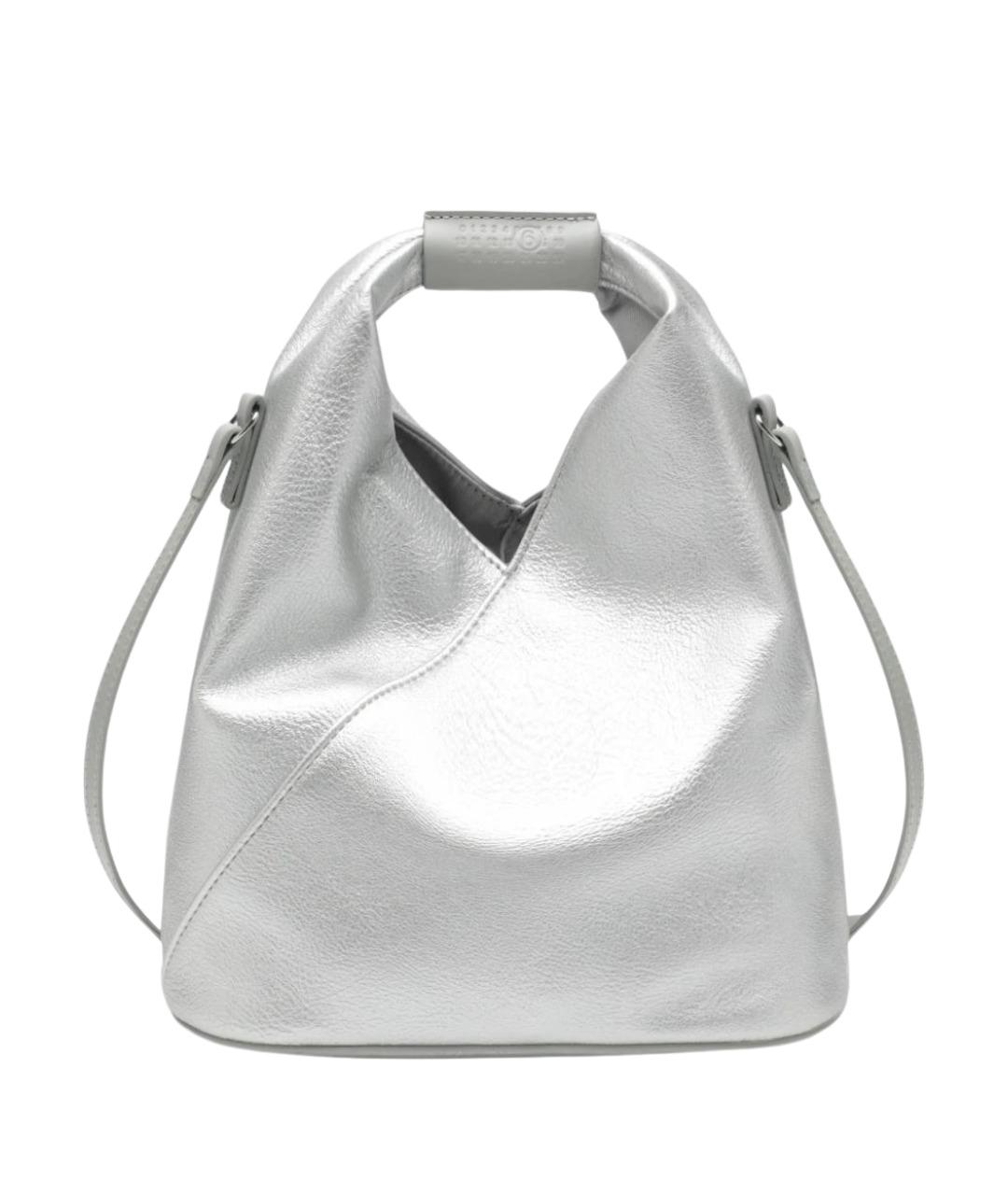 MM6 MAISON MARGIELA Серебряная сумка тоут из искусственной кожи, фото 1