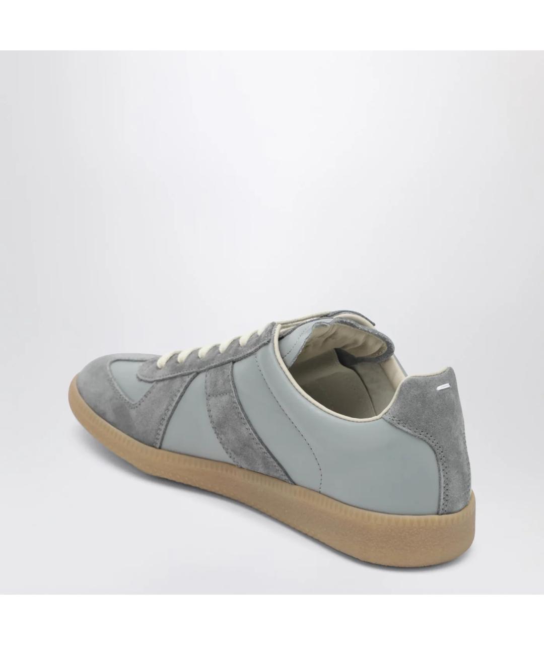 MAISON MARGIELA Серые кожаные кроссовки, фото 2