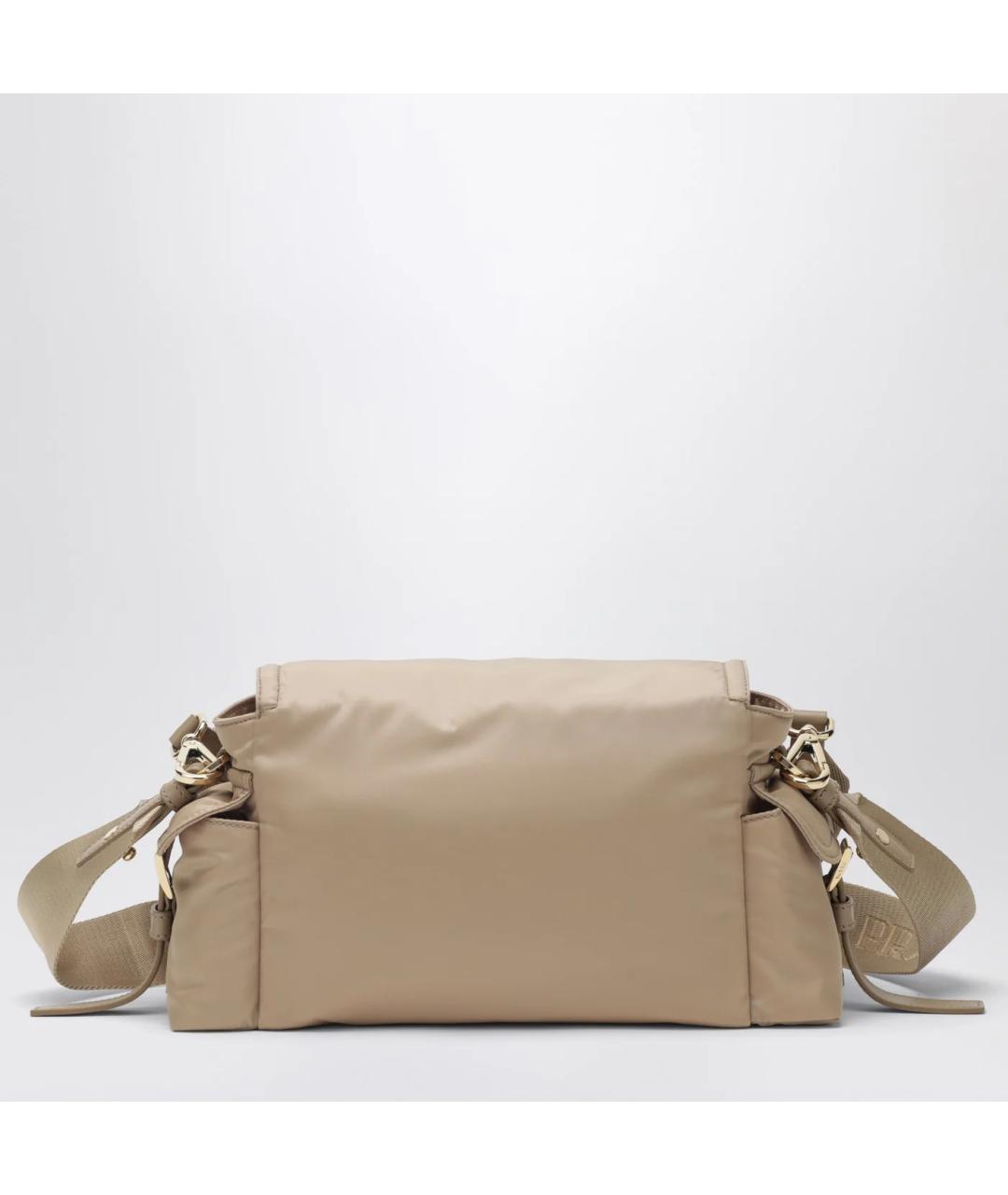 PRADA Бежевая синтетическая сумка через плечо, фото 2