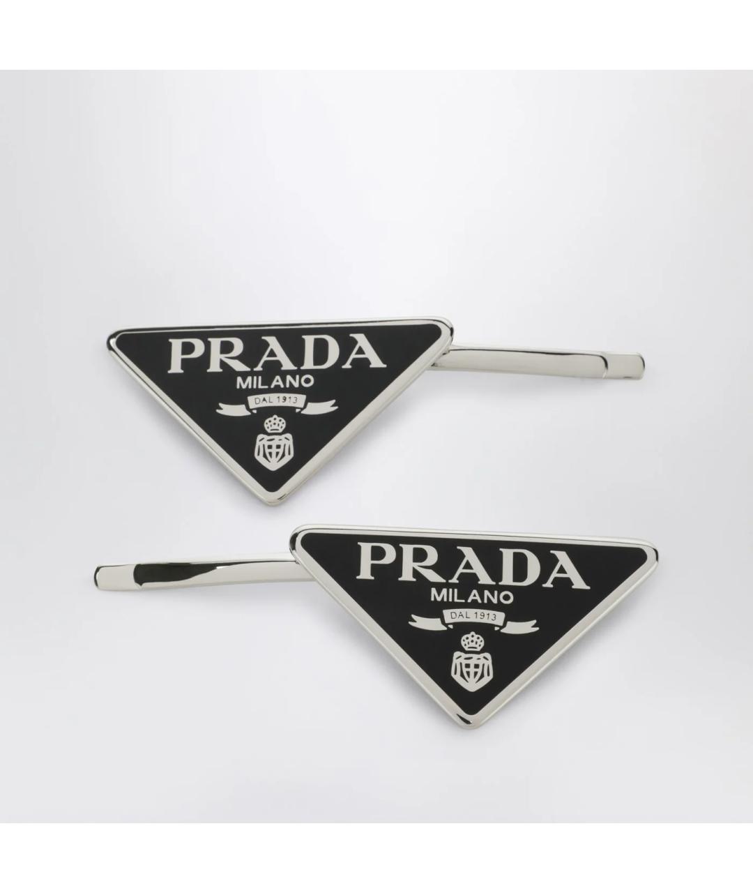 PRADA Черная заколка, фото 3