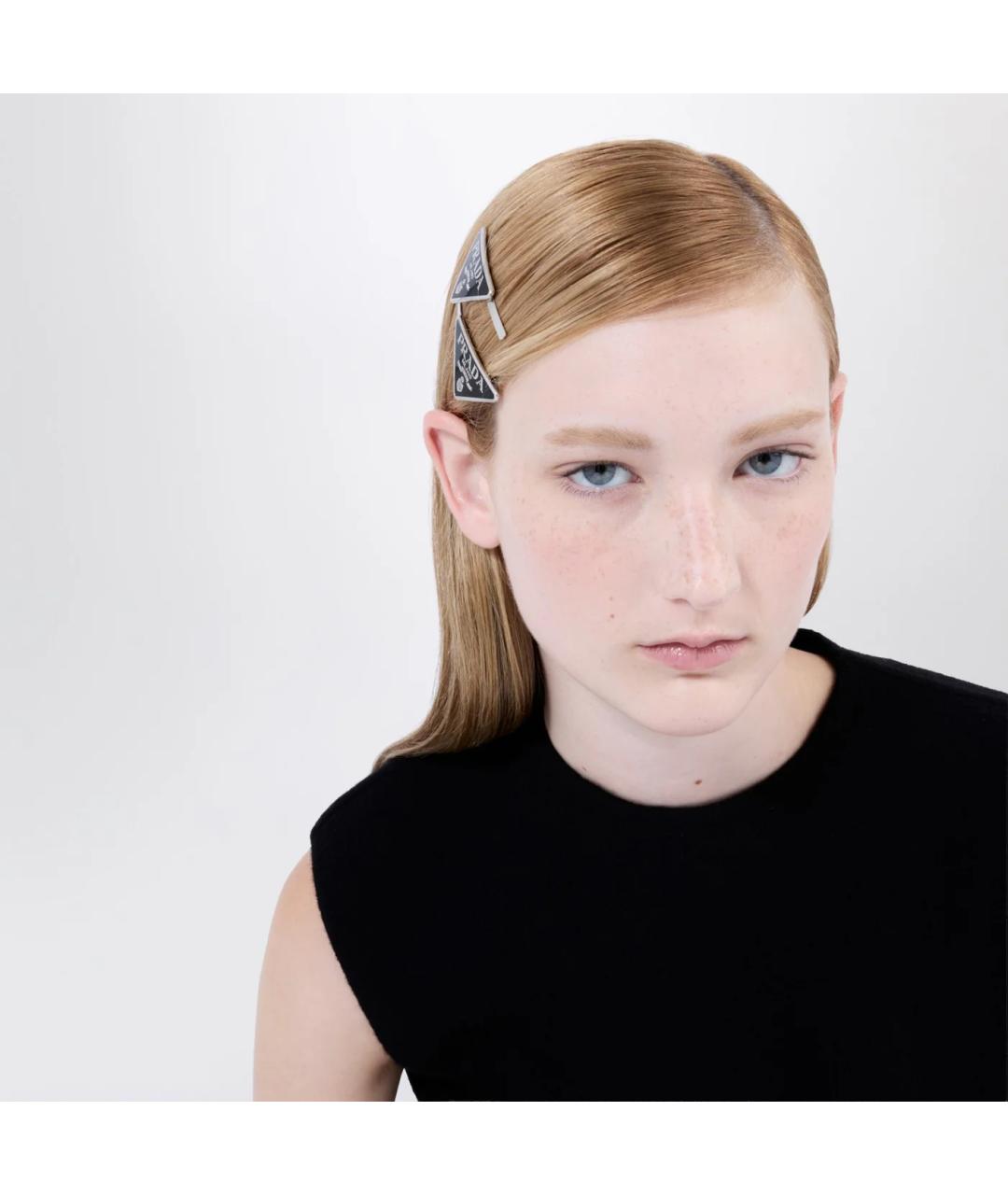 PRADA Черная заколка, фото 2