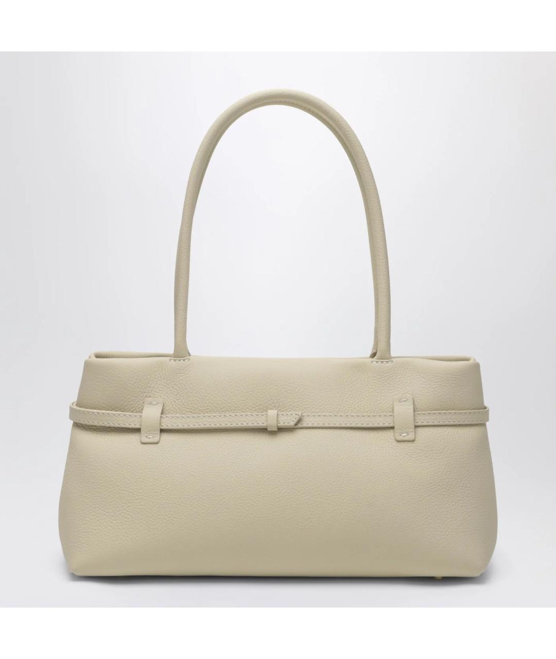 MANU ATELIER Бежевая кожаная сумка через плечо, фото 2